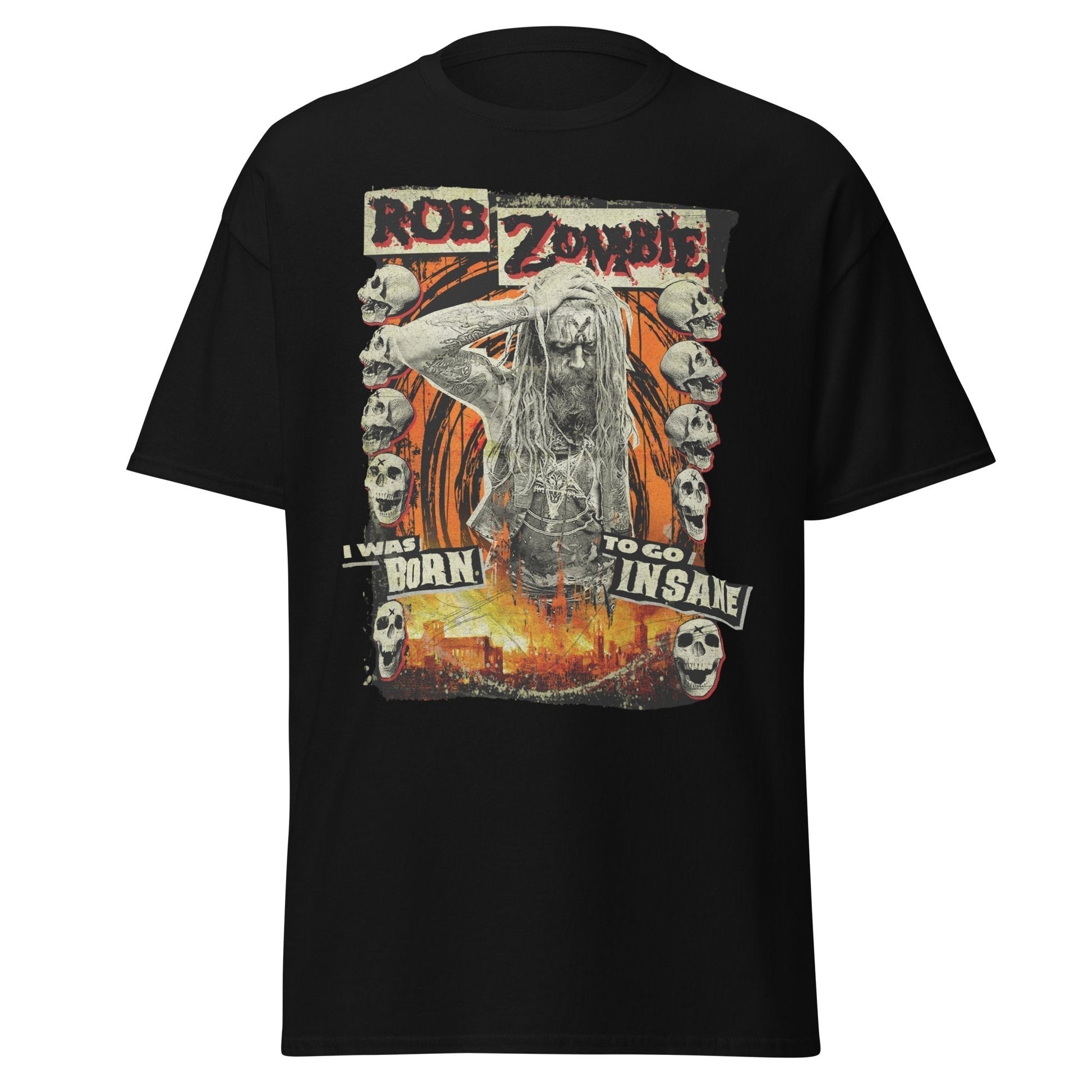 Stakes Rob Zombie Born Insane Jumbo Print T-Shirt Black