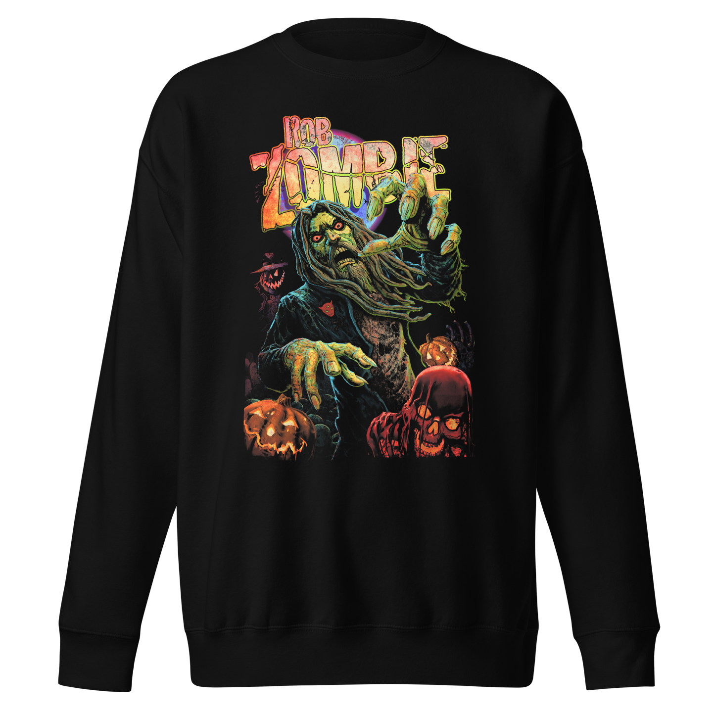 Stakes Rob Zombie - Halloween Jumbo Print Sweatshirt Black