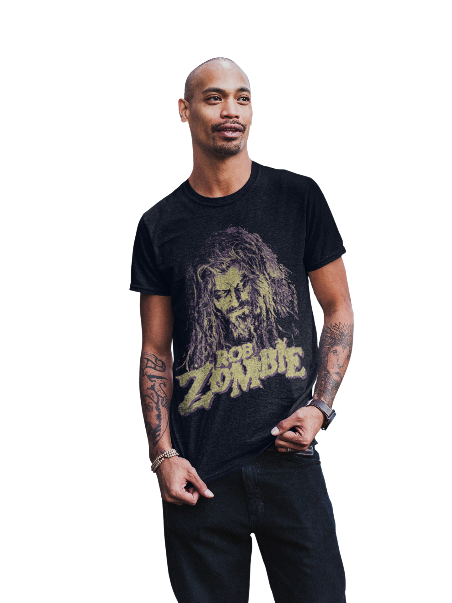 Stakes Rob Zombie - Vintage Early 2000s Jumbo Print T-Shirt Black