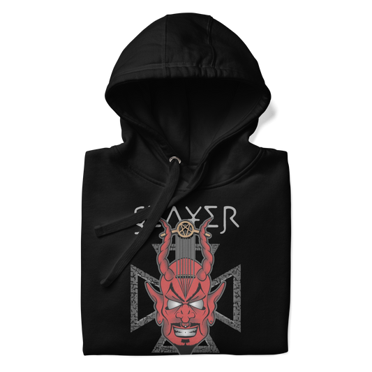Stakes Slayer Devil's Horns Vintage Hoodie Black