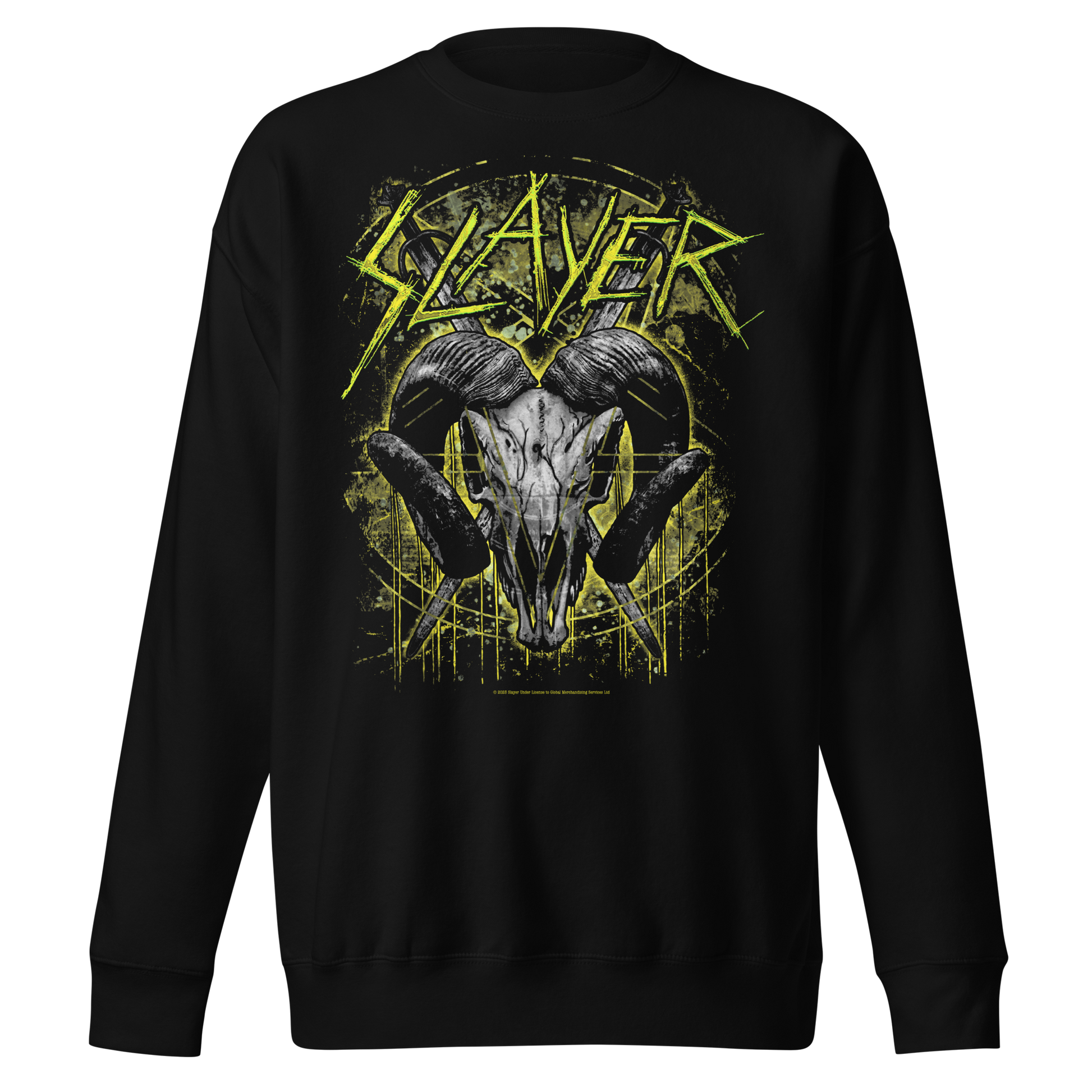 Stakes Slayer Ram Horns Jumbo Print Sweatshirt Black