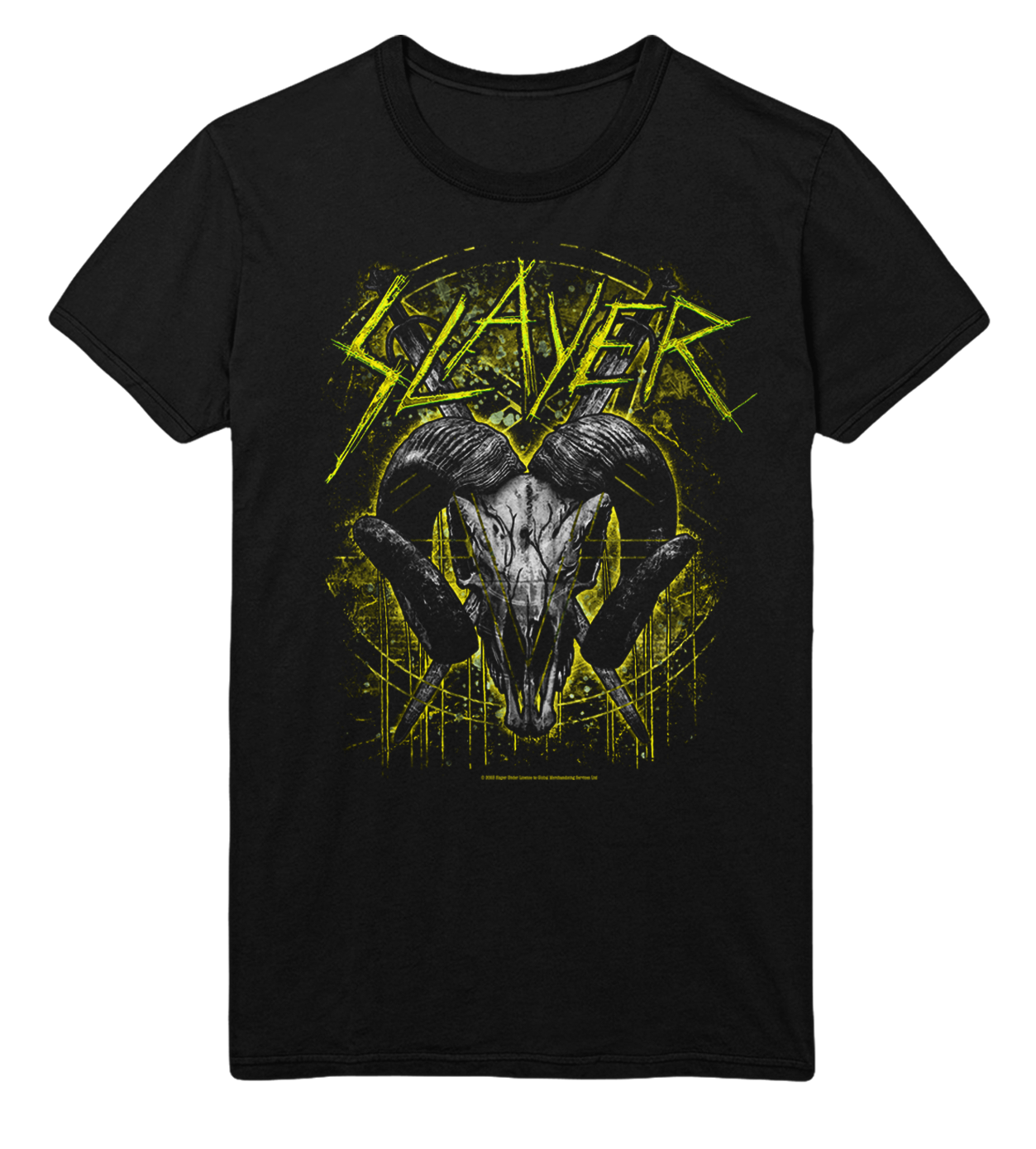 Stakes Slayer Ram Horns Jumbo Print T-Shirt Black