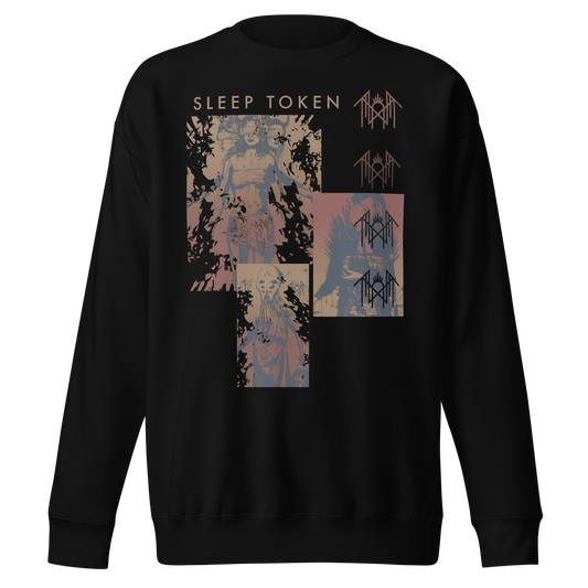 Stakes Sleep Token Multi Hit Jumbo Print Sweatshirt Black