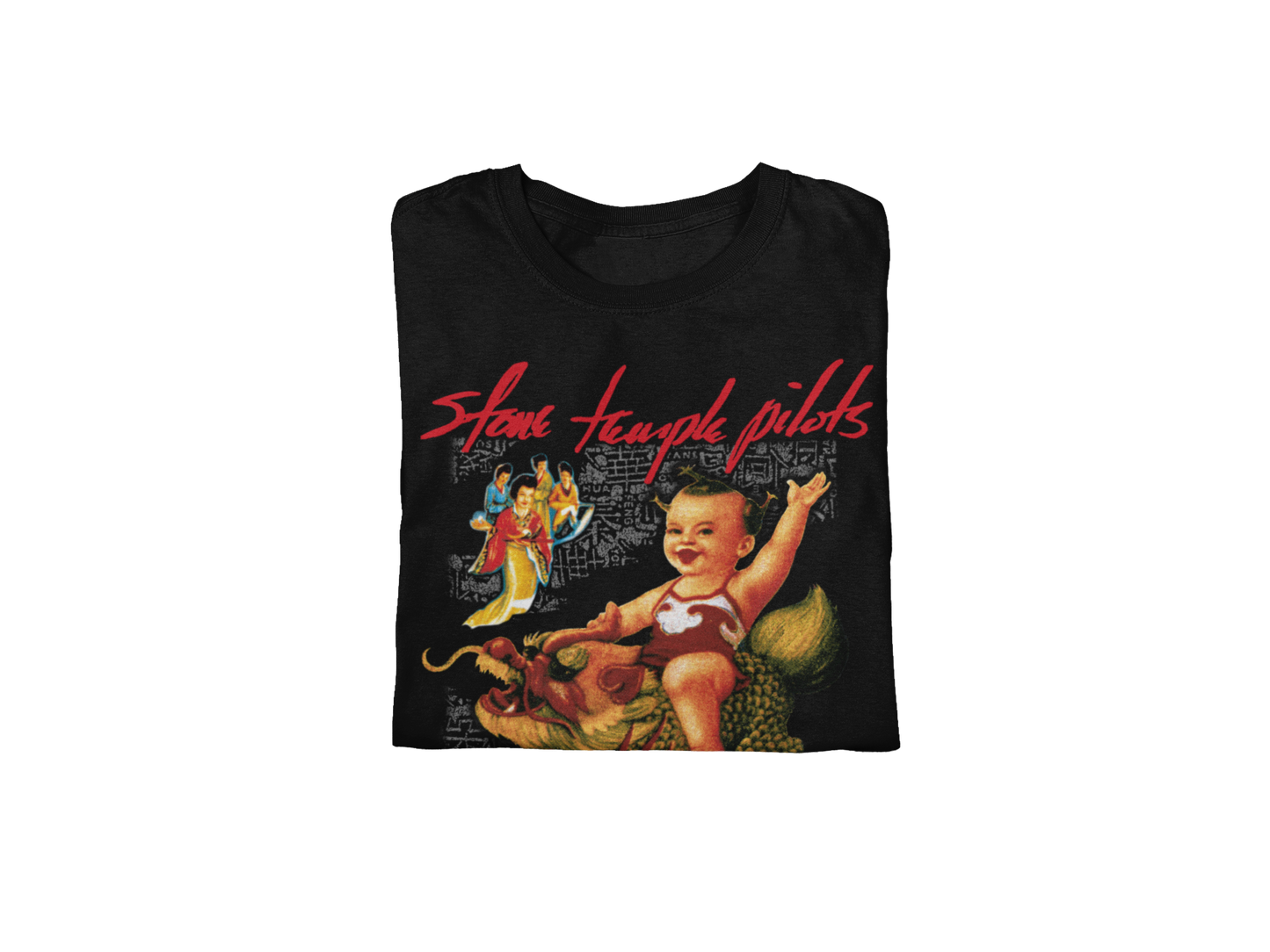 Stakes Stone Temple Pilots - Purple Jumbo Print T-Shirt Black