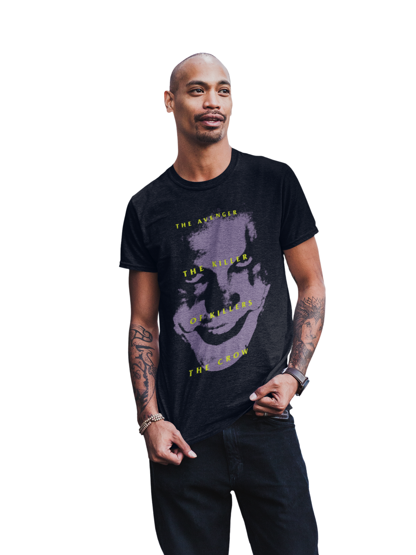 Stakes The Crow - Avenger Jumbo Print T-Shirt Black
