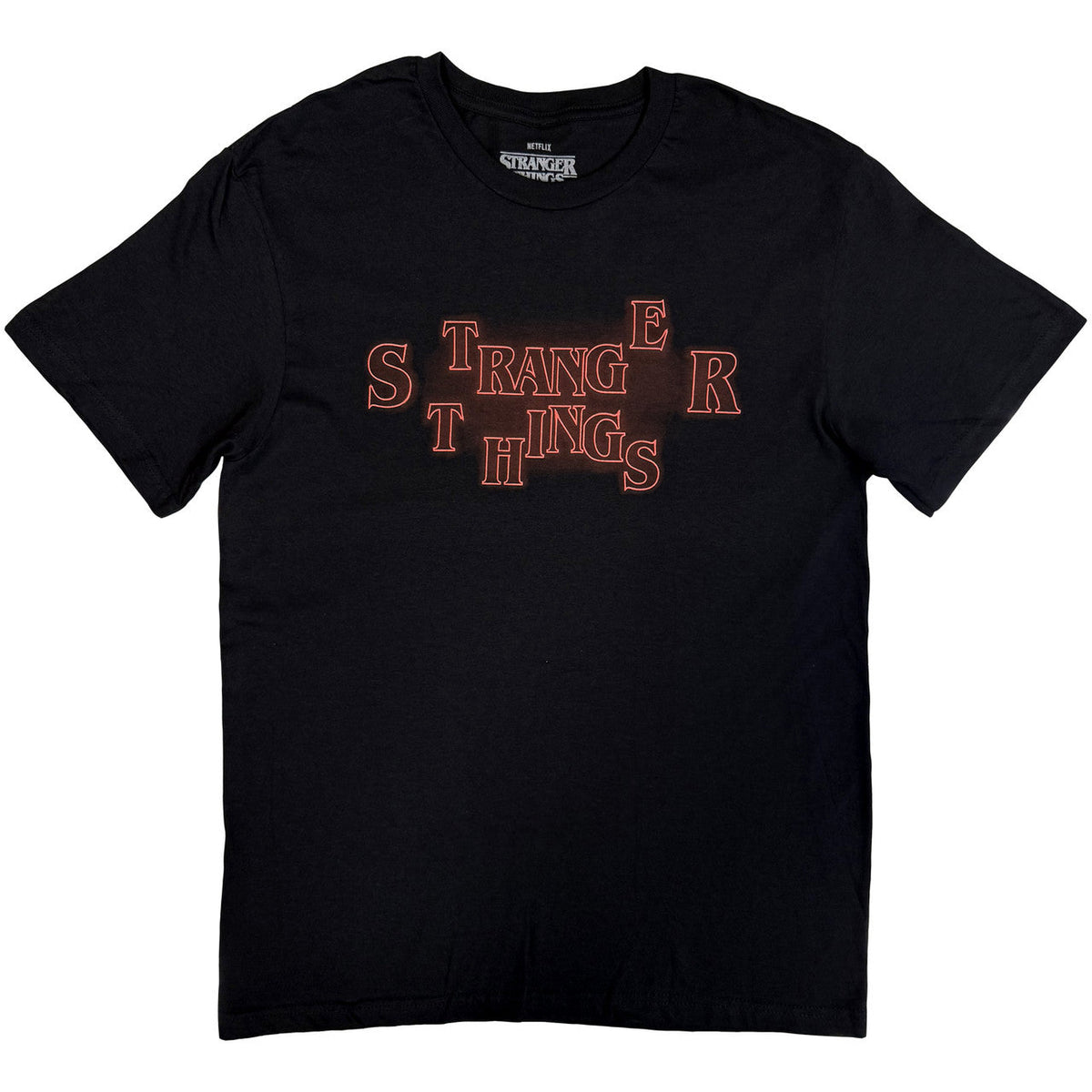 Stranger Things Neon Logo T-Shirt - (Black)