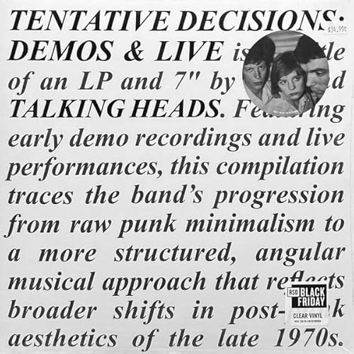 Talking Heads Tentative Decisions: 1974-1976 [Lp + 7"] [RSD 11.28.25]