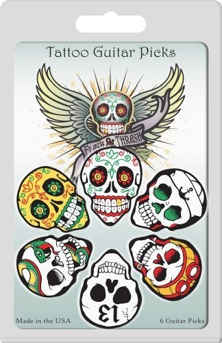 Tattoo Guitar Picks Hot Picks 1Tatrcs Tattoo Guitar Pick Pack 6 Count