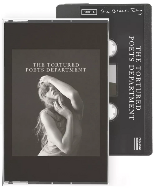 Taylor Swift THE TORTURED POETS DEPARTMENT (THE BLACK DOG COVER) (BLACK JEWEL CASE) (CASSETTE)