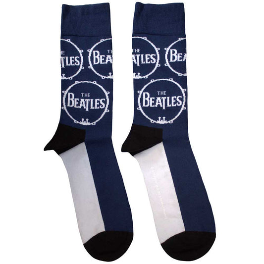 The Beatles Drum Logo Repeat Blue