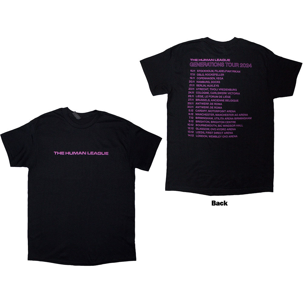 The Human League Generations Tour '24 Text Black