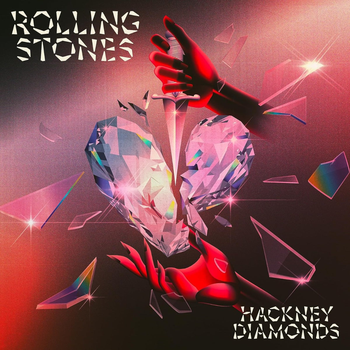 The Rolling Stones Hackney Diamonds (1 Year Anniversary) (Limited Edition, Clear W/ Blue Splatter Colored Vinyl, 180 Gram Vinyl, Booklet) (2 Lp's)