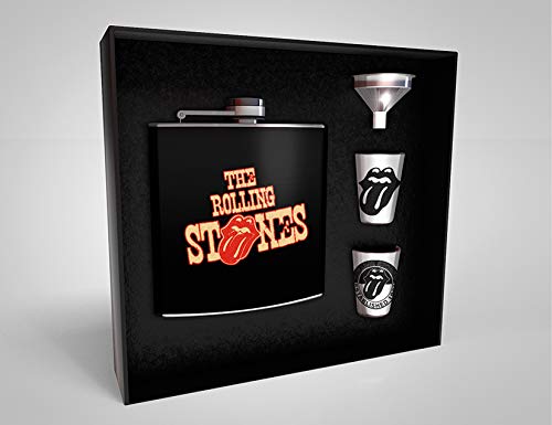 The Rolling Stones Tongue - Hip Flask + 2 Cups & Funnel