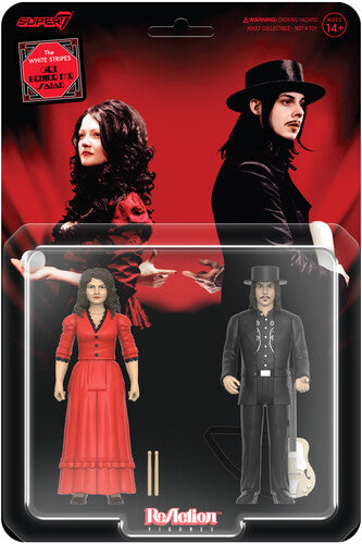 The White Stripes Super7 - White Stripes - ReAction Figures Wv1 - Get Behind Me Satan 2-Pack (Action Figure, Collectible)