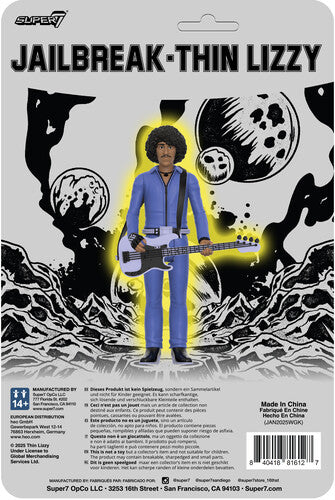 Thin Lizzy Super7 - Thin Lizzy: Phil Lynott- ReAction Figures Wv2 - Jailbreak (Action Figure)