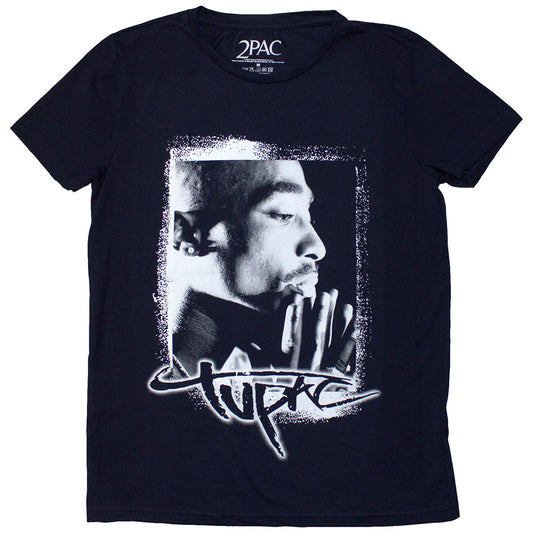 Tupac Spray Photo Blue