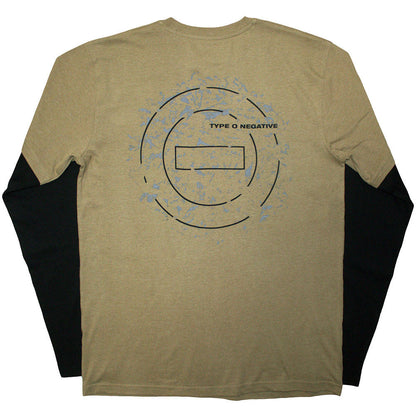 Type O Negative Layered Long Sleeve T-Shirt: Tree – Black & Green (Back Print)