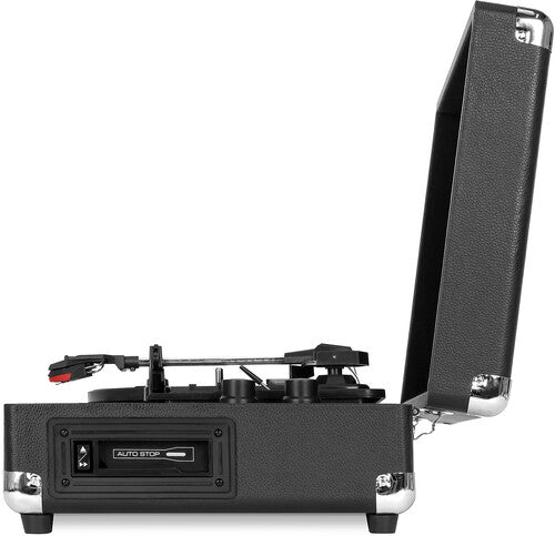 Victrola Victrola VSC-500BTC-BLK Vinyl Suitcase Record Player with Cassette (Black) (Large Item, Black, Built-In Speakers)