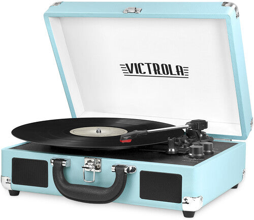 Victrola Victrola VSC-550BT-TQ Bluetooth Suitcase Turntable 3 Speed (Turquoise) (Large Item, Bluetooth, Turquoise, Built-In Speakers)