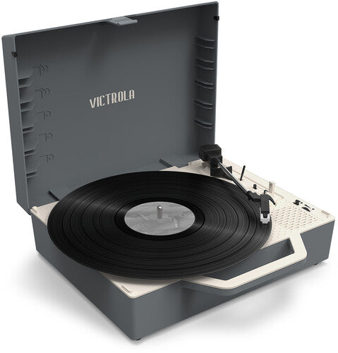 Victrola Victrola VSC-725SB-GRA Re-Spin Sustainable Suitcase Record Player Bluetooth (Gray) (Large Item, Bluetooth, Gray, Built-In Speakers)
