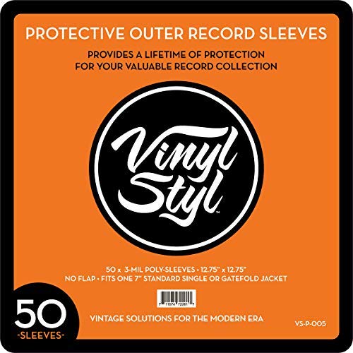 Vinyl Styl 12.75" X 12.75" 3 Mil Protective Outer Record Sleeve 50CT