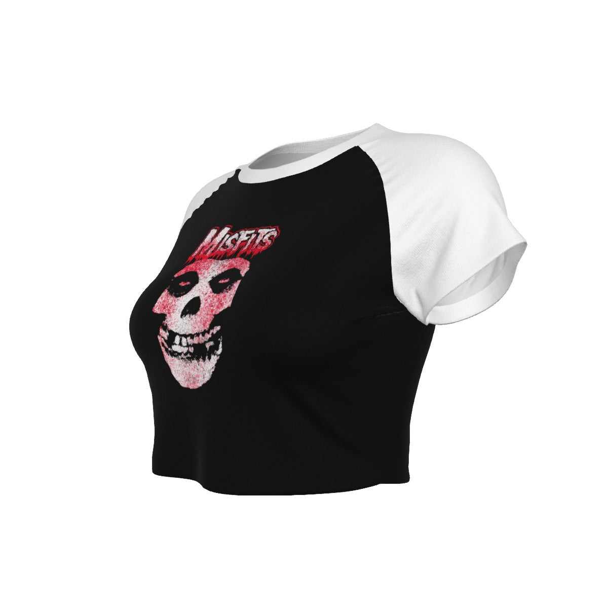 Yoycol Misfits Tagged Skull Women's Crop Top As Shown