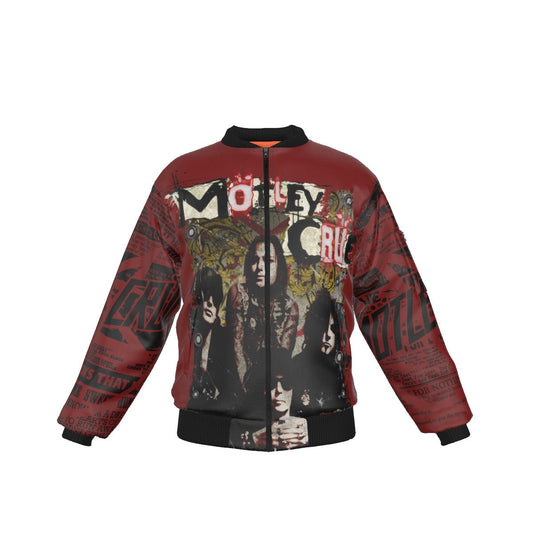 Yoycol Motley Crue Graffiti Bomber Jacket As Shown