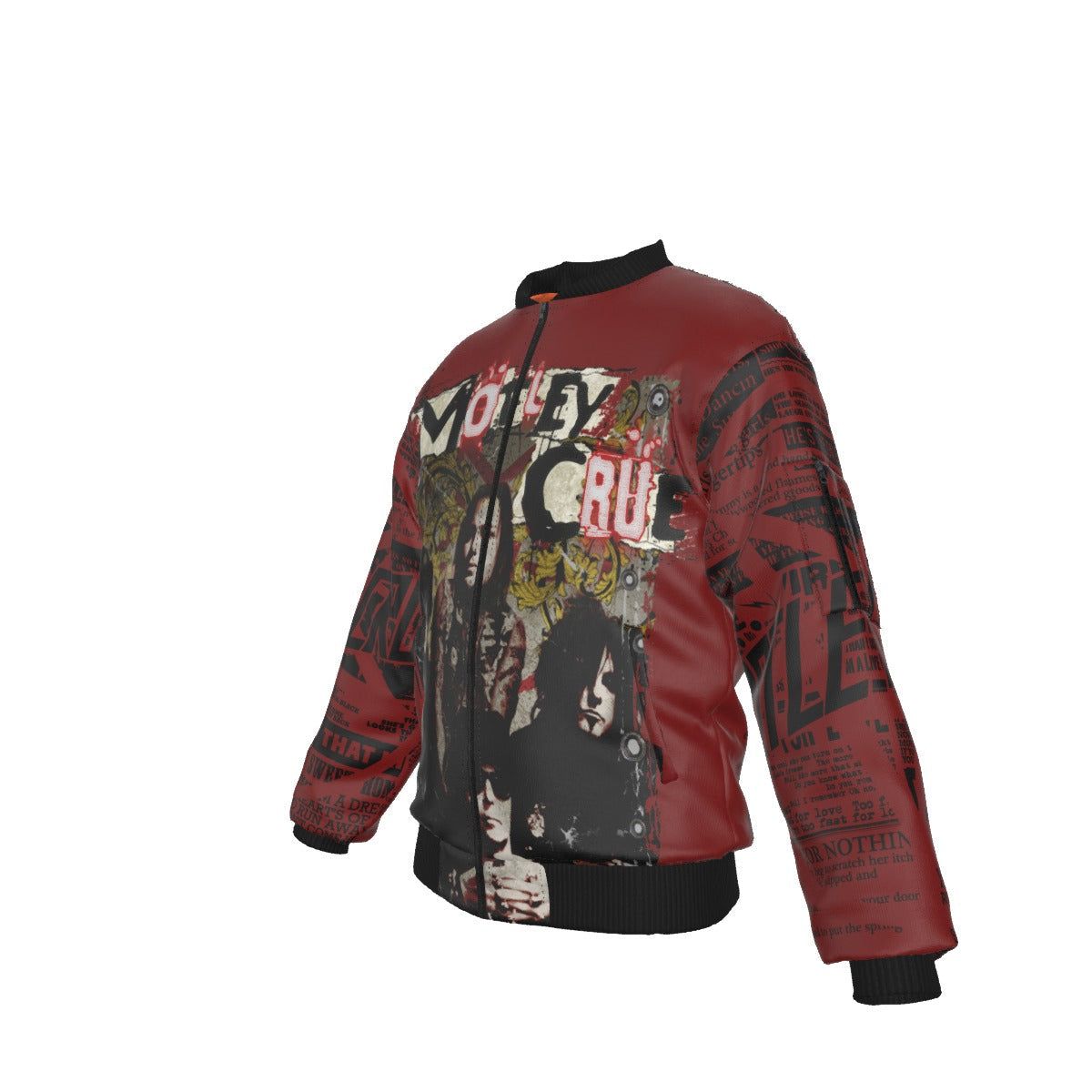 Yoycol Motley Crue Graffiti Bomber Jacket As Shown