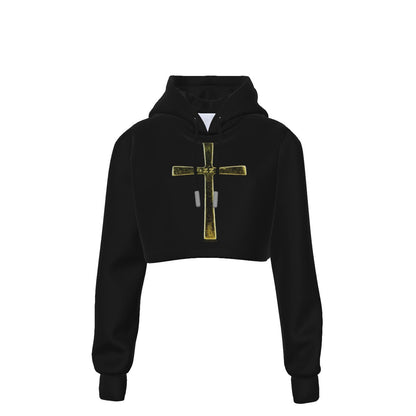 Yoycol Ozzy Osbourne Pray for Ozzy Women's Cropped Hoodie As Shown
