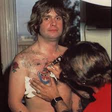 Yoycol Ozzy Osbourne Vintage Vault 1992 Tattoo All Over Print T-Shirt - Cotton Black