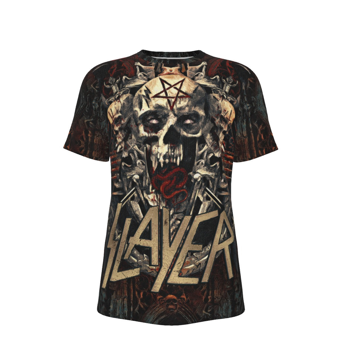 Yoycol Slayer Gothic All Over Print T-Shirt - 100% Cotton As Shown